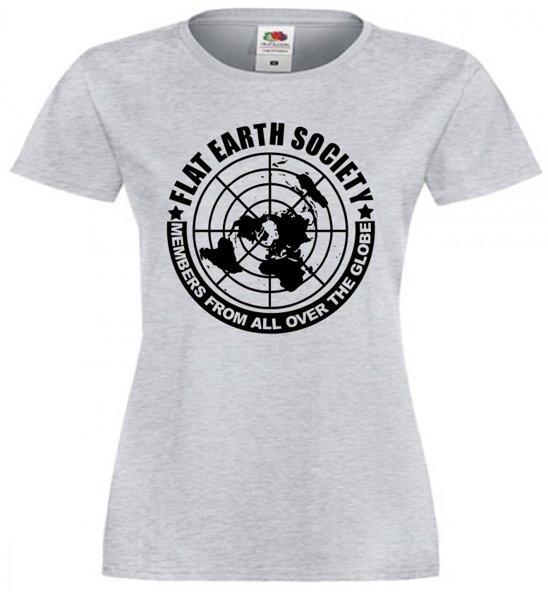 Koszulka Flat Earth Society, Płaska Ziemia, Płaskoziemcy