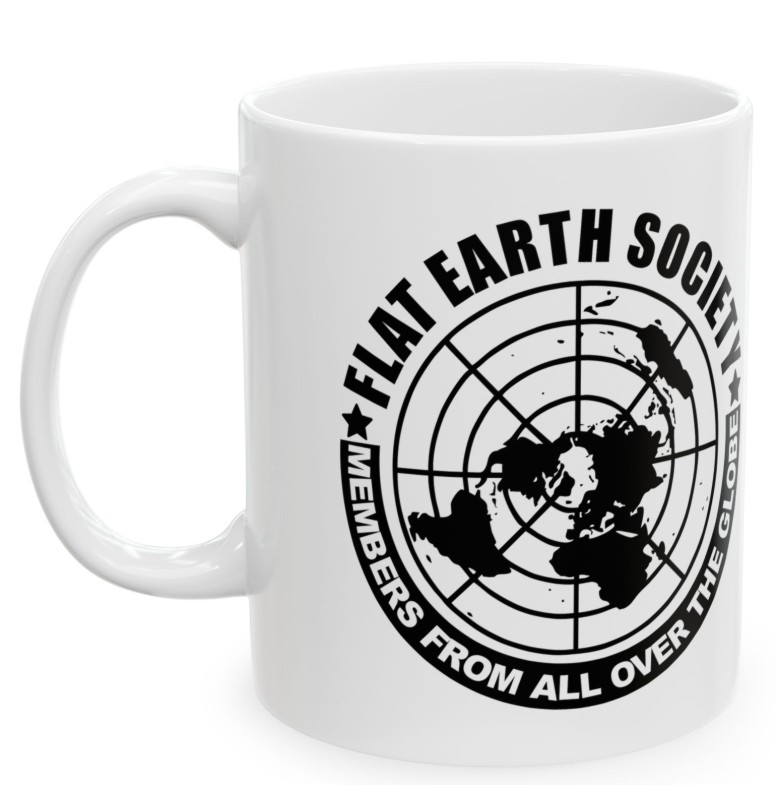 Flat Earth Society, Płaska Ziemia, Płaskoziemcy, kubek