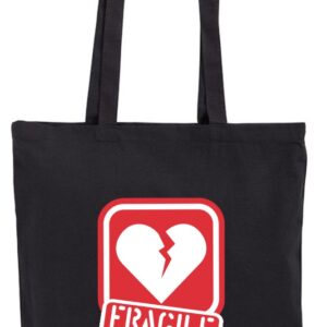 Fragile Heart, Wrażliwe Złamane Serce, torba bawełniana, eko, shopper
