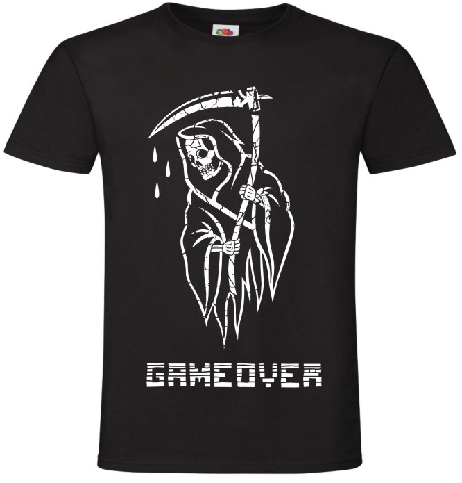 Koszulka Ponury Żniwiarz, Śmierć, Game Over, Halloween, , T-shirt