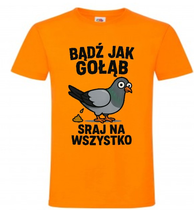 Bądź jak Gołąb, Śmieszna Koszulka, T-shirt - obrazek 4