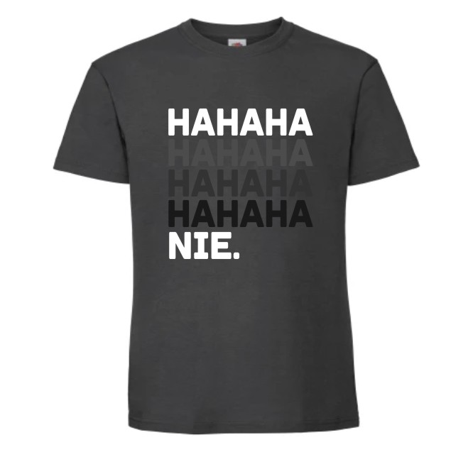 HAHAHA Nie, Sarkazm, Humor, Śmieszna Koszulka, T-shirt - obrazek 3