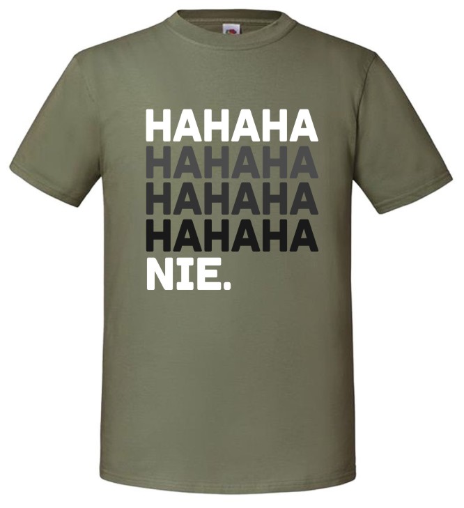 HAHAHA Nie, Sarkazm, Humor, Śmieszna Koszulka, T-shirt - obrazek 4