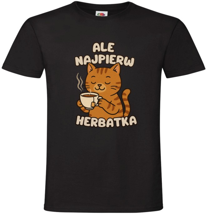 Ale Najpierw Herbatka, Herbata, Kot, Koszulka, T-shirt