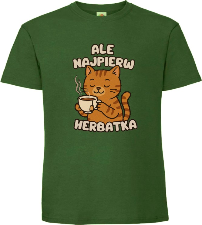 Ale Najpierw Herbatka, Herbata, Kot, Koszulka, T-shirt - obrazek 5
