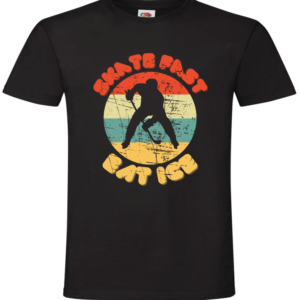 Hokej, Hockey Skate fast eat Ice, retro Koszulka, T-shirt