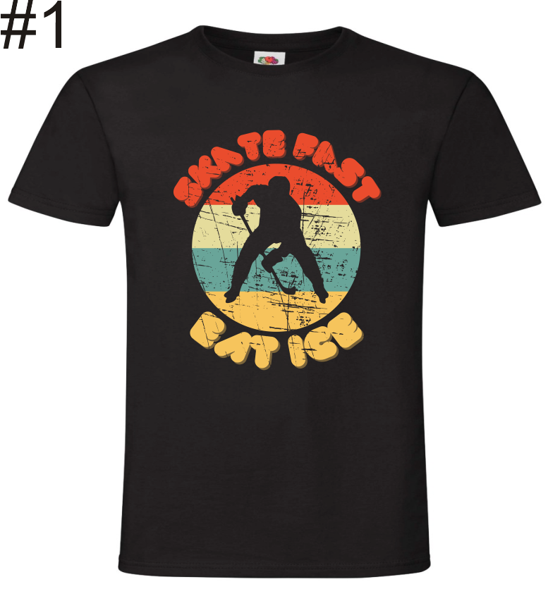 Hokej, Hockey Skate fast eat Ice, retro Koszulka, T-shirt - obrazek 2