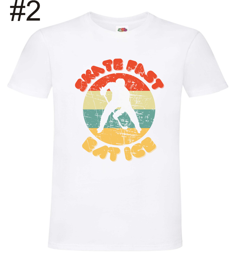 Hokej, Hockey Skate fast eat Ice, retro Koszulka, T-shirt - obrazek 3