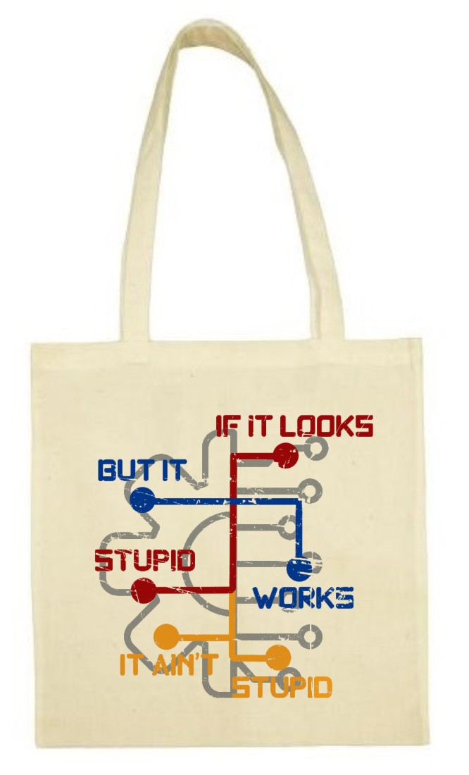 if it Looks Stupid but Works it Ain't Stupid, Inżynier, torba bawełniana, eko, shopper