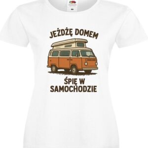 Koszulka Kamper Van, Jeżdżę domem śpię w samochodzie