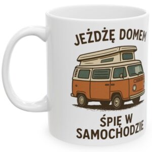 Kamper Van, Jeżdżę domem śpię w samochodzie, kubek