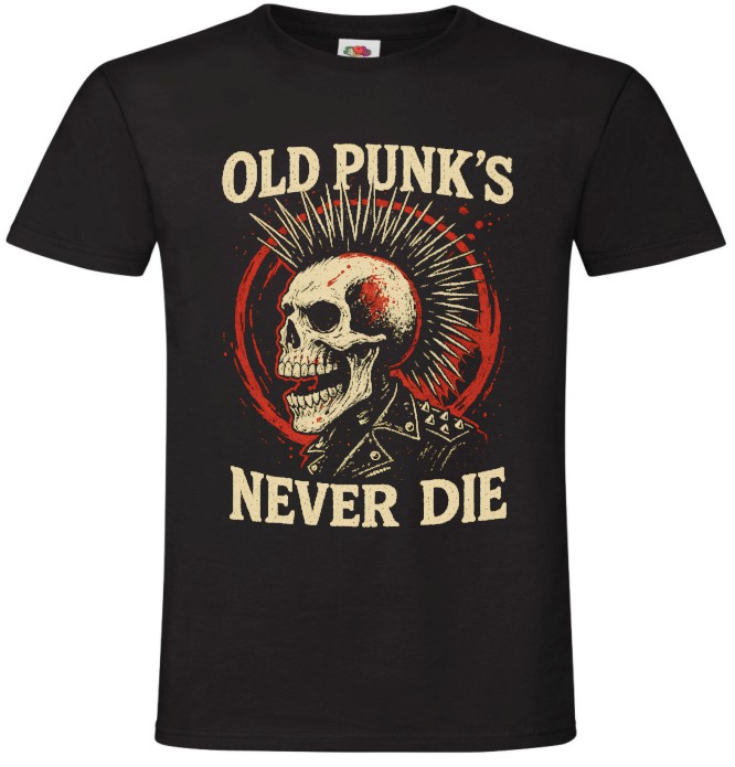 Koszulka Old Punk's Never Die, Punkowa , Punk T-shirt