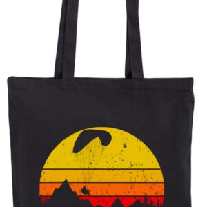 Spadochron Paralotnia, góry, retro, zachód słońca, torba bawełniana, eko, shopper