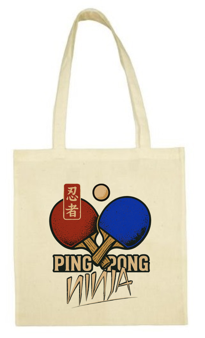Ping Pong PingPong Ninja, Paletki, torba, shopper, eko - obrazek 2