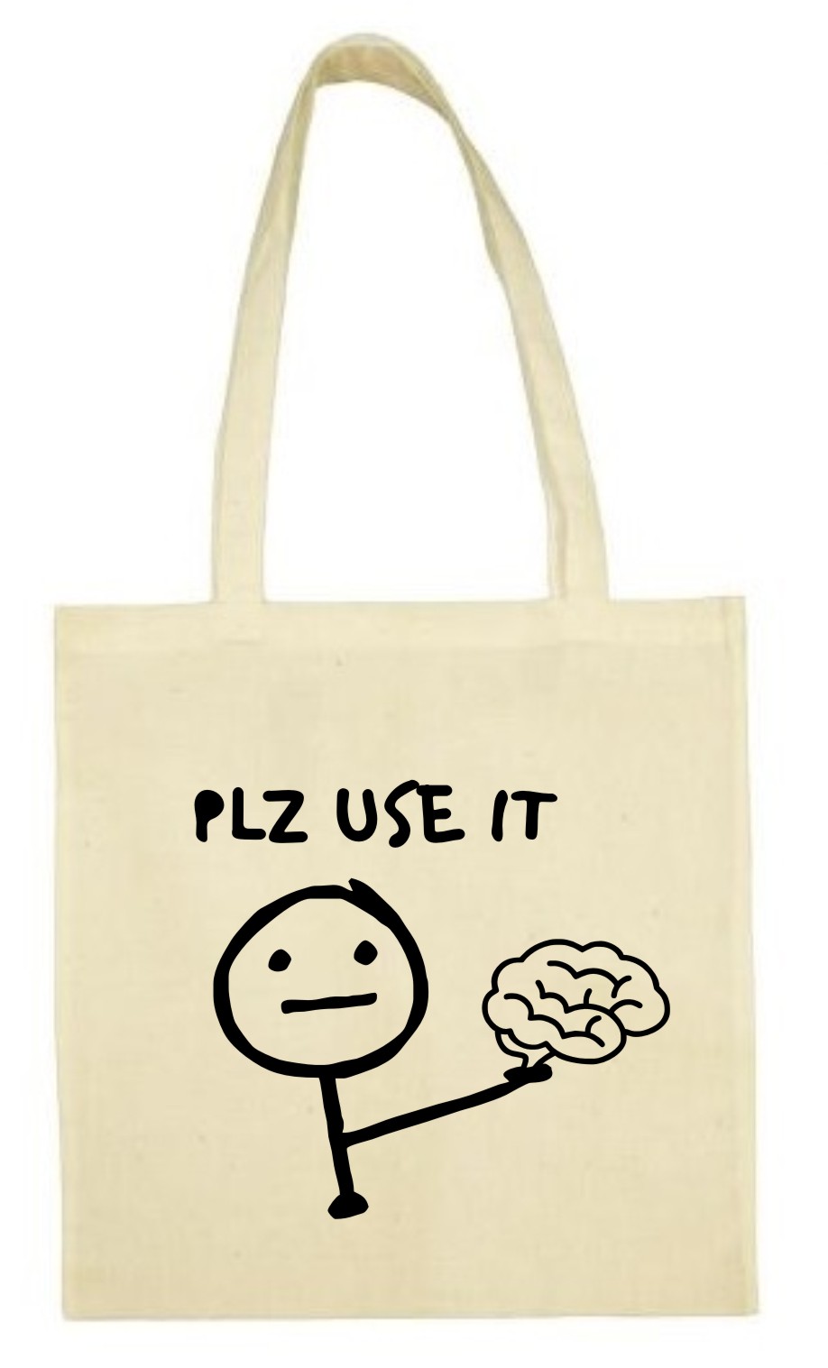PLZ Use It, Please, Proszę Użyj Mózgu, Mózg, torba, shopper, eko - obrazek 2