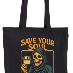 Save Your Soul, Dyskietka, Retro Komputer, Śmierć, torba, shopper, eko