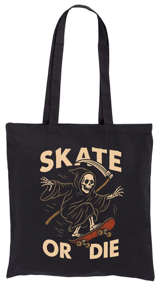 Skate or Die, Śmierć Deskorolka, torba, shopper, eko