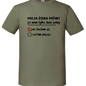 Moja Żona mówi że mam tylko dwie wady – koszulka męska OUTLET, produkt po zwrocie