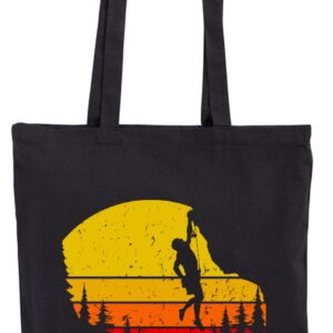 Wspinaczka górska, góry, retro, zachód słońca, torba bawełniana, eko, shopper