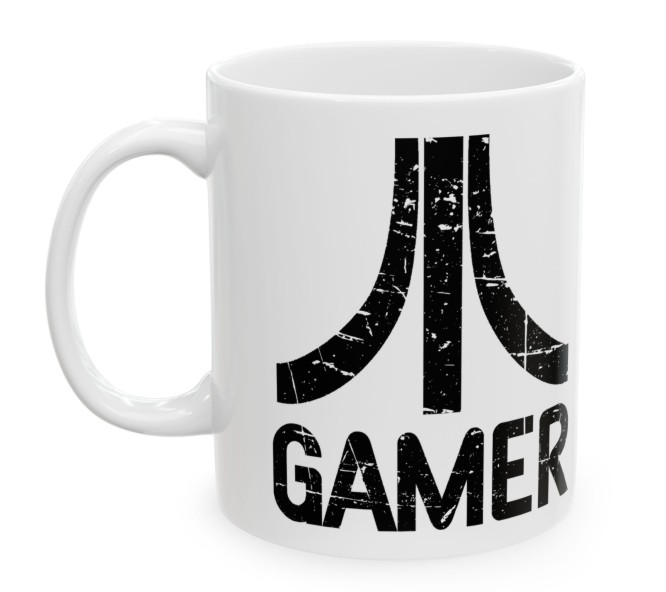 Gamer, Retro Gry, Gra, Konsola, kubek