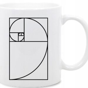 Fibonacci Spiral, spirala fibonacciego, Kubek
