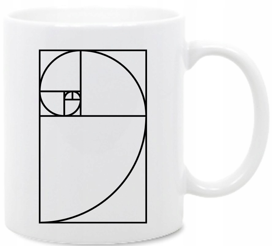 Fibonacci Spiral, spirala fibonacciego, Kubek