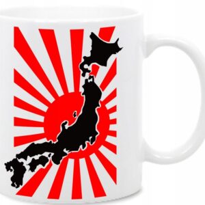 Japan, Japonia, Flaga, Mapa, Kubek