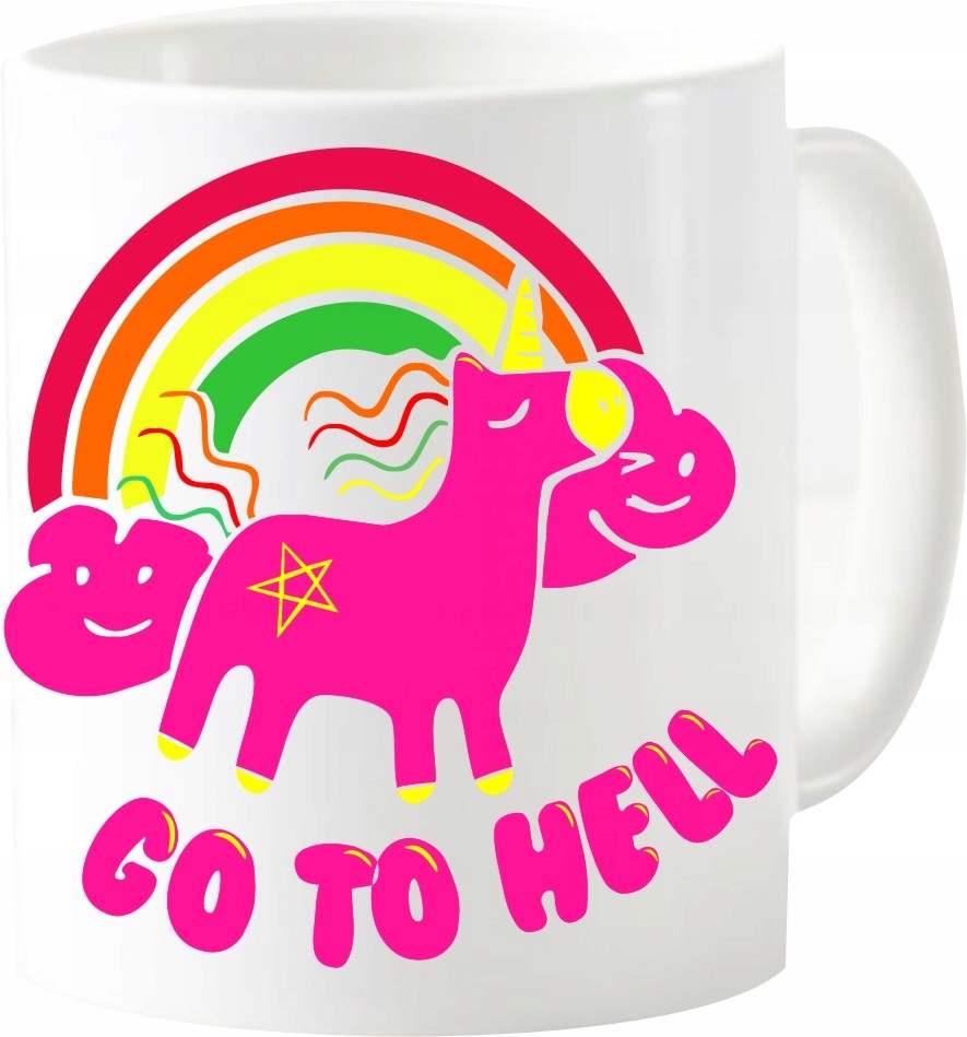 Jednorożec Unicorn, Go To Hell, piekło, kubek