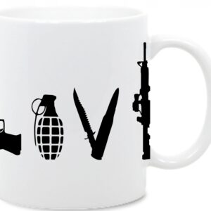 love Weapons Kocham Broń Militaria kubek