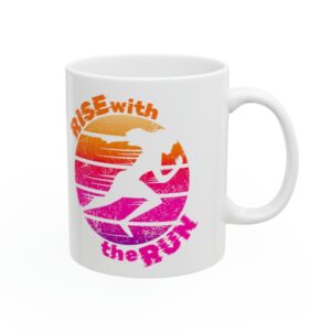 Rise with the Run, Bieganie, Bieg, kobieta, Kubek