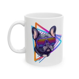 Buldog Francuski Bulldog New Retro 80s, Pies, Kubek