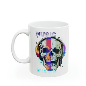 Music Kills, Muzyka Zabija, Czacha, Czaszka, Glicz, Glitch, Kubek