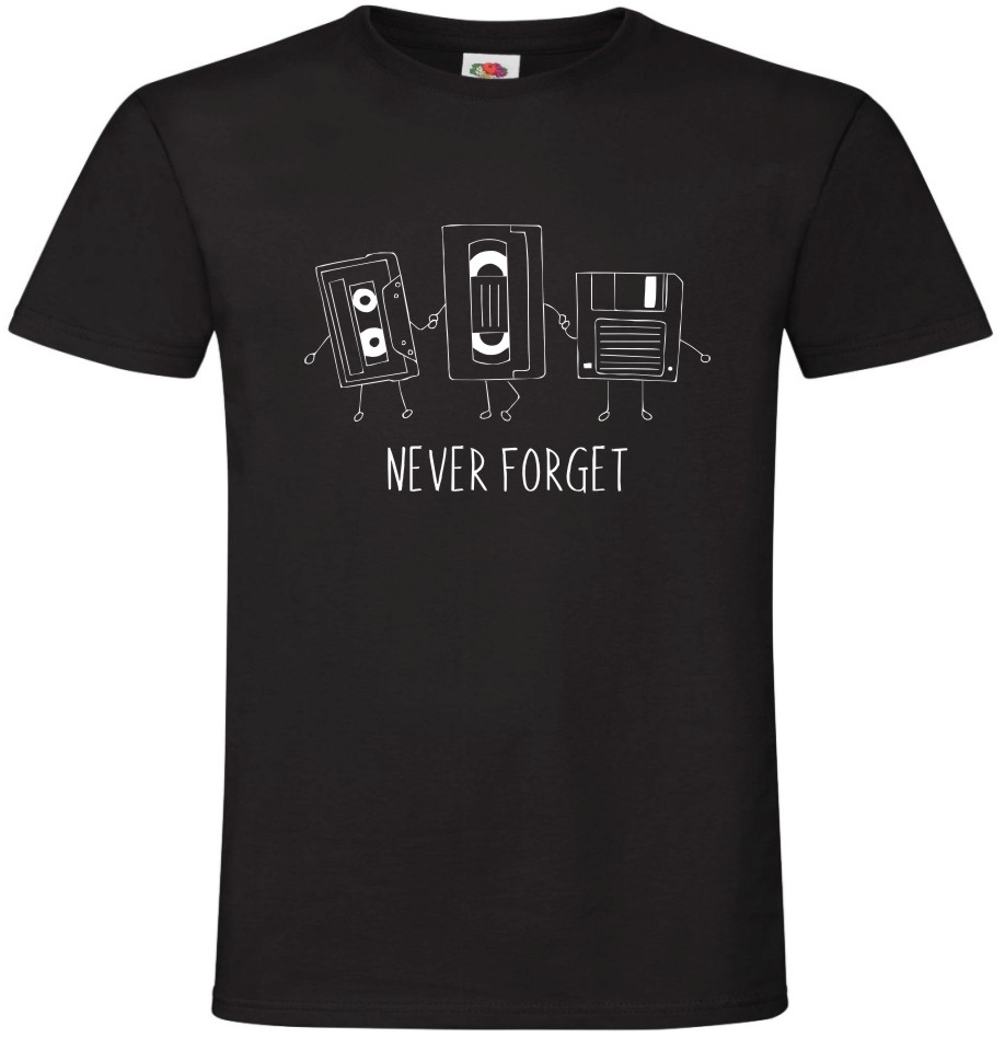 Never Forget, dyskieteka vhs 80 T-shirt, koszulka - obrazek 3
