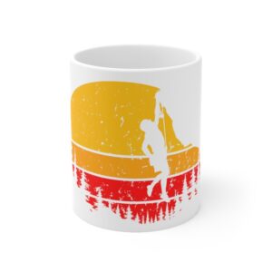 Wspinaczka górska, góry, retro, zachód słońca, Kubek