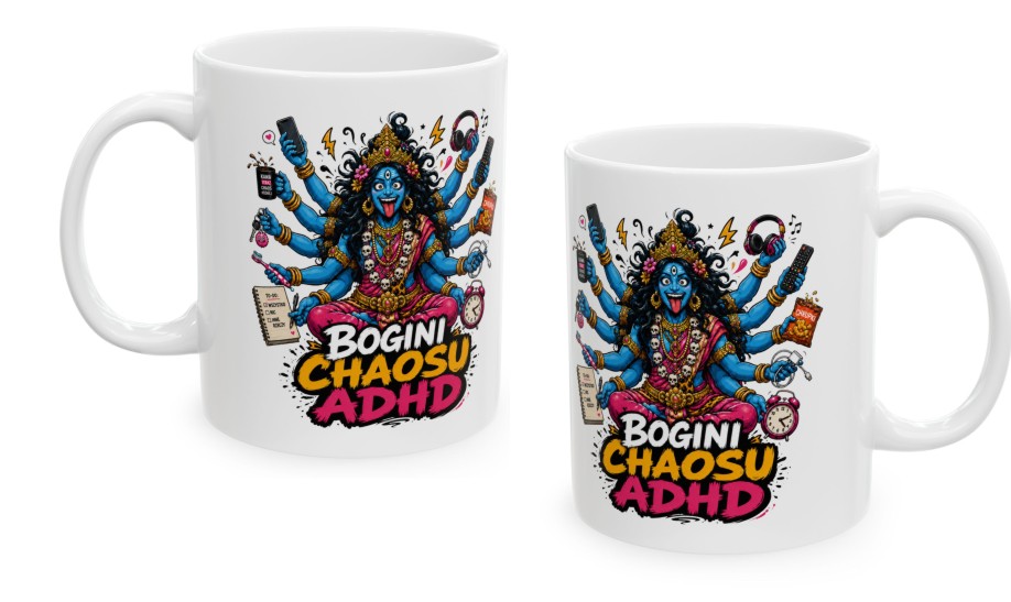 Kubek ADHD „Bogini Chaosu” – śmieszny kubek - obrazek 2
