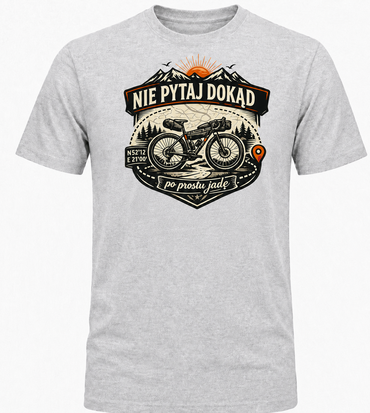 Nie pytaj dokąd – po prostu jadę – koszulka rowerowa męska Gravel - obrazek 4