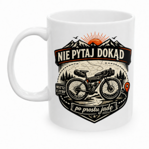Kubek Nie pytaj dokąd kubek rowerowy gravel