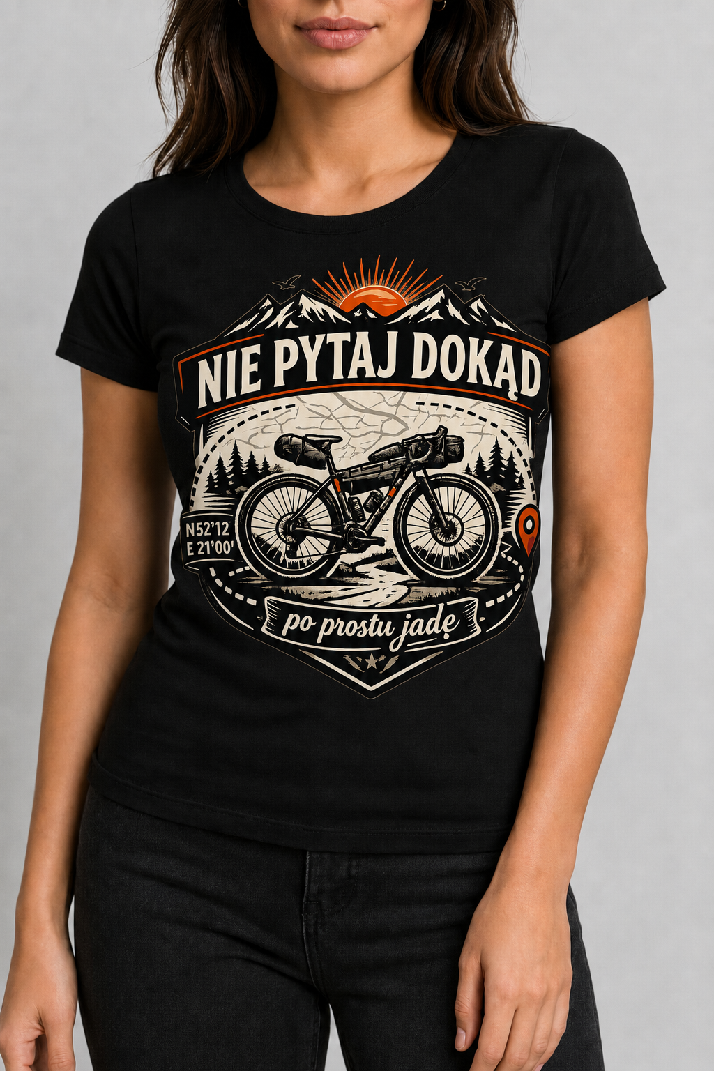 koszulka Nie pytaj dokąd rowerowa gravel