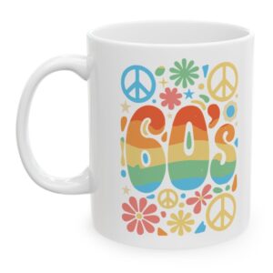 Flower Power 60’s – kubek retro hippie 330 ml