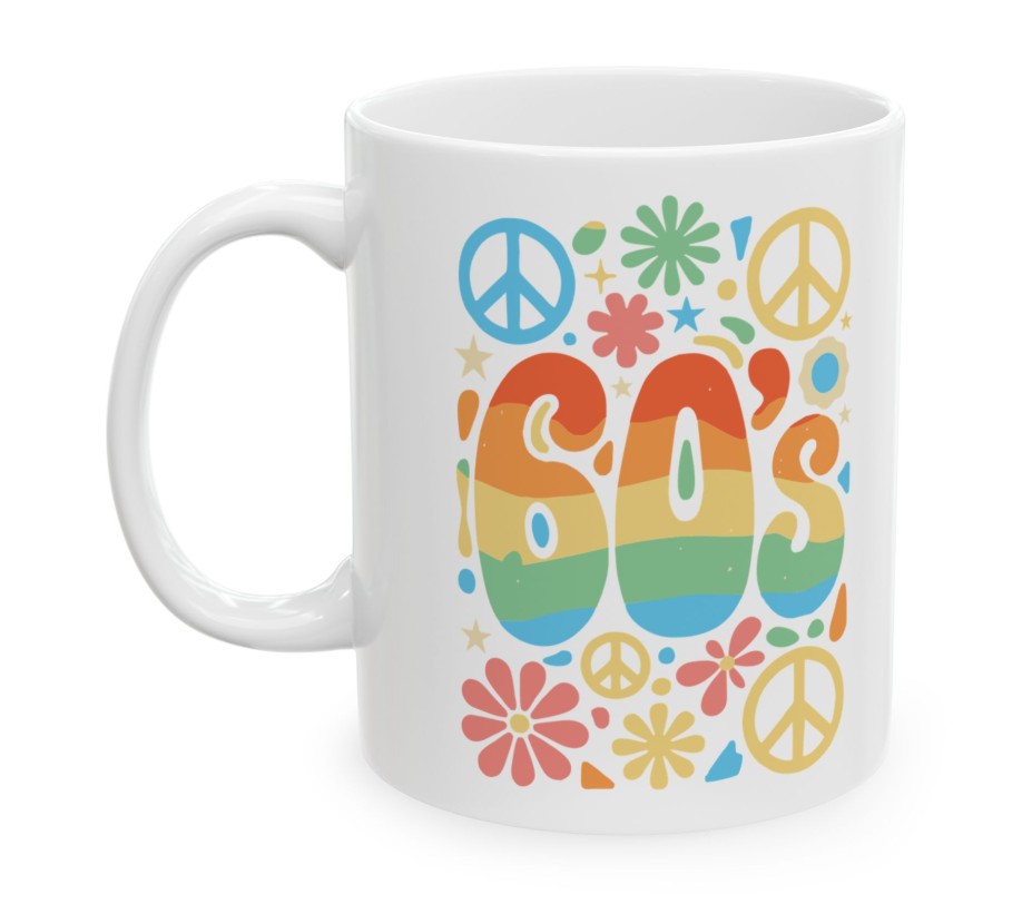 Flower Power 60’s – kubek retro hippie 330 ml