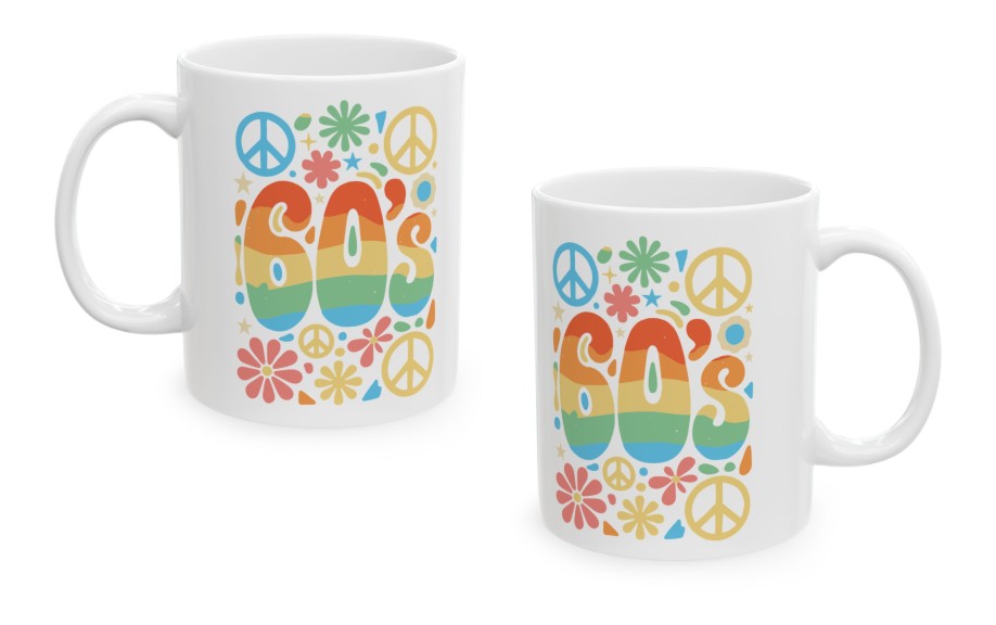 Flower Power 60’s – kubek retro hippie 330 ml - obrazek 2