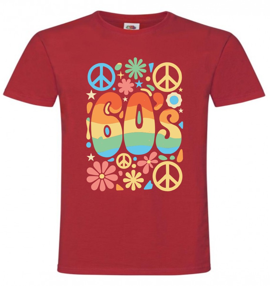 Flower Power 60’s – męska koszulka retro hippie - obrazek 4