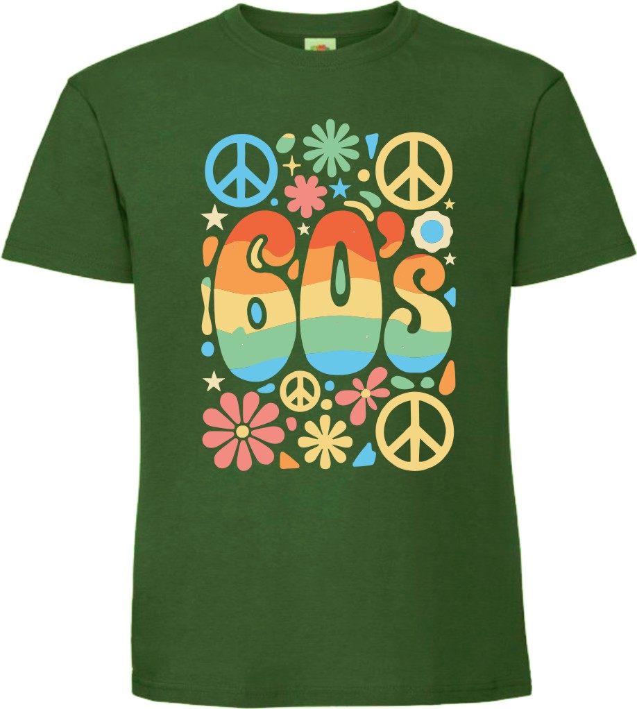 Flower Power 60’s – męska koszulka retro hippie - obrazek 5