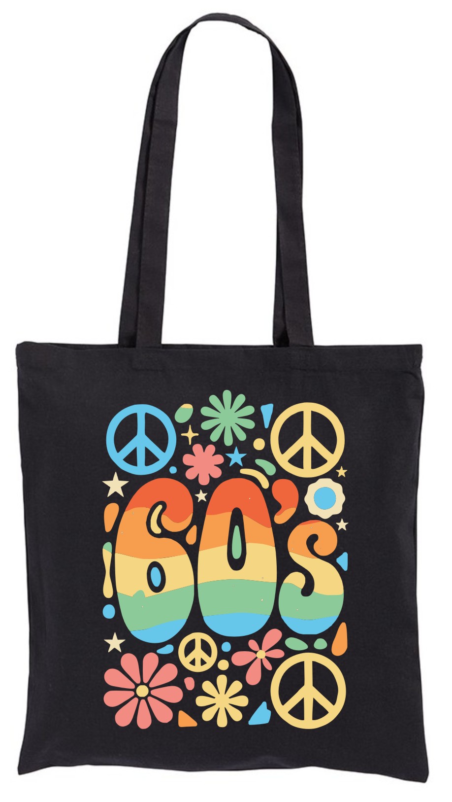 Flower Power 60’s – torba bawełniana retro hippie