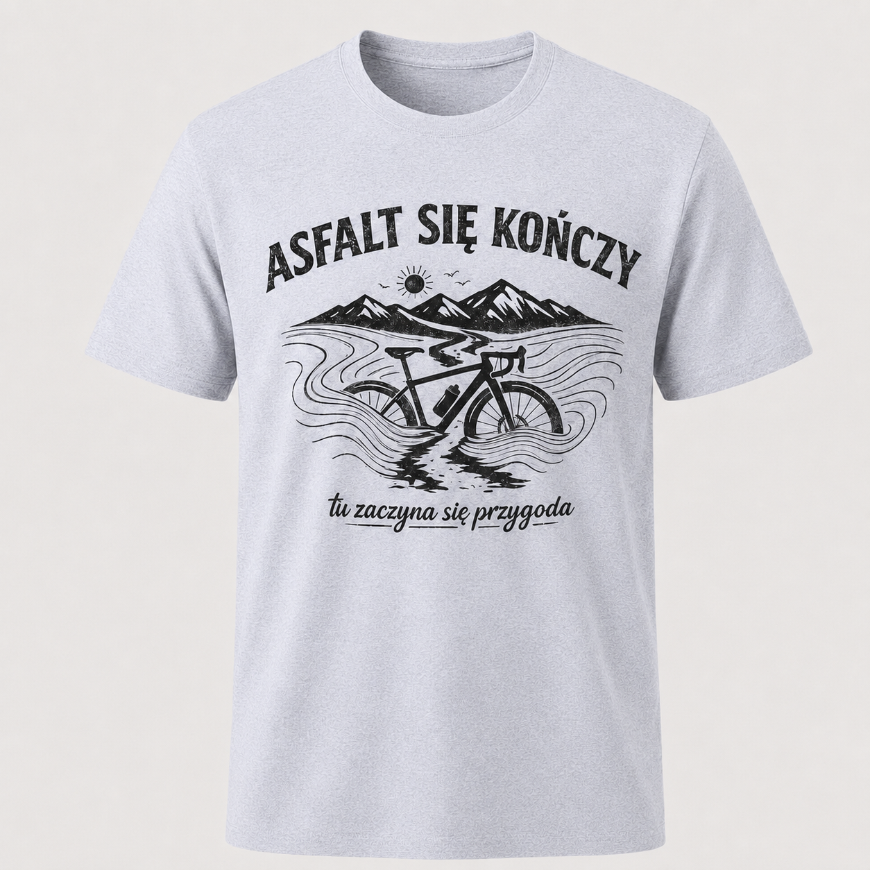 Asfalt się kończy – koszulka rowerowa męska Gravel i Bikepacking - obrazek 2