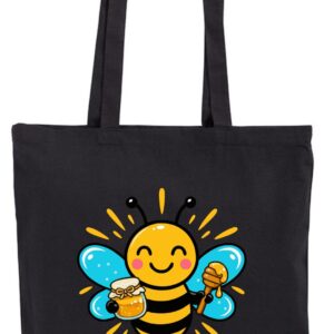 Bee Happy – torba bawełniana dla pszczelarza z pszczołą