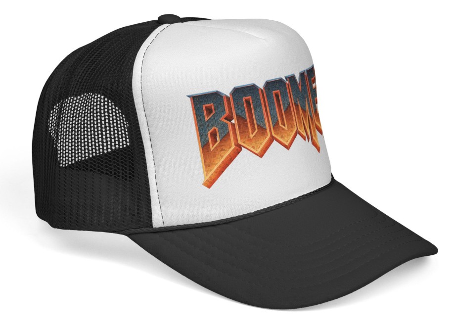 Boomer Shooter – czapka trucker retro gracza - obrazek 3