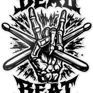 naklejka Dead Beat UV DTF dla perkusisty