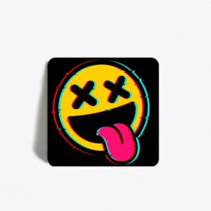 Emotka Glitch – magnes PLA z efektem UV 3D