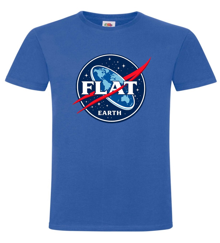 Flat Earth - Kosmiczna koszulka męska z płaską Ziemią - obrazek 5